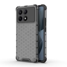 Per Redmi K70E Custodia antiurto per telefono a nido d'ape (nera)