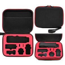 Per DJI Osmo Pocket 3 Borsa portaoggetti Borsa per fotocamera tascabile (guscio nero interno rosso)