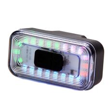 BF-913 Luce di avvertimento per casco per fanale posteriore per bici da bicicletta con luce colorata ricaricabile da 60 lumen