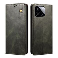 Per Xiaomi Redmi K70/K70 Pro Custodia per telefono in pelle con cera a olio Crazy Horse (verde)