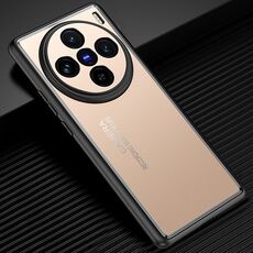 Per vivo X100 Custodia per telefono in metallo satinato (oro)