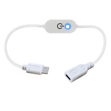 JUNSUNMAY Tipo C Maschio a Femmina LED Touch Controller dimmer in linea per singolo colore, lunghezza 1 m (bianco)