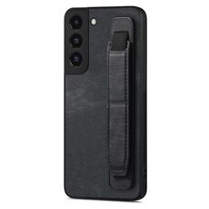 Per Samsung Galaxy S22 5G Custodia per telefono retro in pelle con supporto per cinturino retrò (nero)
