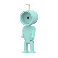 Lampada da scrivania con ornamenti per blocchi da costruzione da tavolo, luce notturna magnetica a LED mini astronauta, colore: blu rotondo