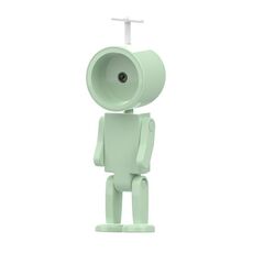 Lampada da scrivania con ornamenti per blocchi da costruzione da tavolo, luce notturna magnetica a LED mini astronauta, colore: verde rotondo