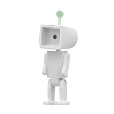 Lampada da scrivania con ornamenti per blocchi da costruzione da tavolo, luce notturna magnetica a LED mini astronauta, colore: bianco quadrato