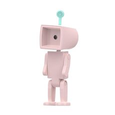 Lampada da scrivania con ornamenti per blocchi da costruzione da tavolo, luce notturna magnetica a LED mini astronauta, colore: rosa quadrato
