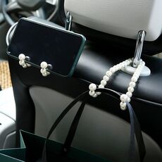 Gancio per schienale per seggiolino auto multifunzionale perlato in acciaio inossidabile (staffa mobile perla)