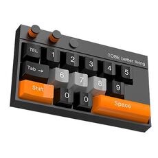Ornamenti per targa di parcheggio temporaneo a forma di tastiera Forniture per la decorazione di interni di auto (arancione nero)