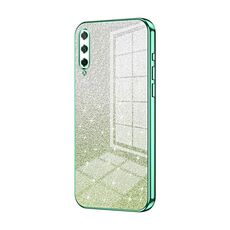 Custodia per telefono elettrolitico in polvere glitter sfumata per Honor Play 3 (verde)
