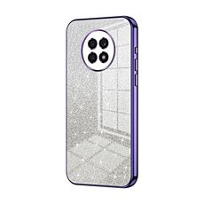 Custodia per telefono elettrolitico in polvere glitter sfumata per Honor X20 (viola)