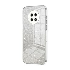 Custodia per telefono elettrolitico in polvere glitter sfumata per Honor X20 (trasparente)