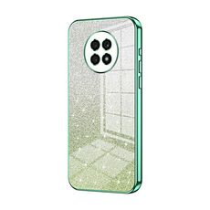Custodia per telefono elettrolitico in polvere glitter sfumata per Honor X20 (verde)
