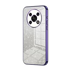 Custodia per telefono elettrolitico in polvere glitter sfumata per Honor X30 / X9 5G (viola)