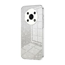 Custodia per telefono elettrolitico in polvere glitter sfumata per Honor X30 / X9 5G (trasparente)