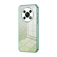 Custodia per telefono elettrolitico in polvere glitter sfumata per Honor X30 / X9 5G (verde)