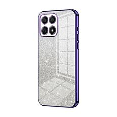 Custodia per telefono elettrolitico in polvere glitter sfumata per Honor X30i (viola)