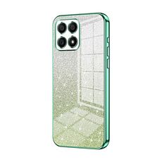 Custodia per telefono elettrolitico in polvere glitter sfumata per Honor X30i (verde)