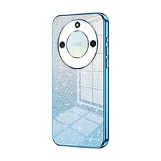 Custodia per telefono elettrolitico in polvere glitterata sfumata per Honor X40 5G / Magic5 Lite / X9a (blu)