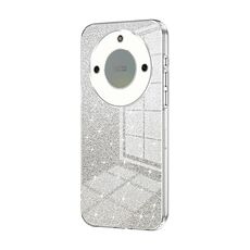 Custodia per telefono elettrolitico con polvere glitterata sfumata per Honor X40 5G / Magic5 Lite / X9a (trasparente)