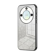 Custodia per telefono elettrolitico con polvere glitterata sfumata per Honor X40 5G / Magic5 Lite / X9a (nero)