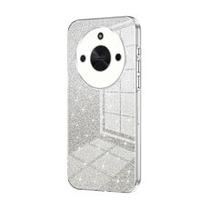 Custodia per telefono elettrolitico in polvere glitter sfumata per Honor X50 (trasparente)