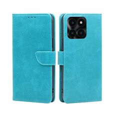 Per Honor X6a 4G Custodia per cellulare in pelle con fibbia in vitello (azzurro)