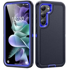 Per Samsung Galaxy S24 5G Life Custodia rigida impermeabile per telefono (blu scuro + blu reale)