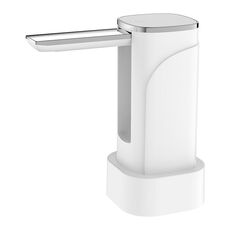 Dispenser elettrico per acqua con pompa per bottiglia d'acqua pieghevole con display digitale (bianco)