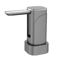 Dispenser elettrico per acqua con pompa per bottiglia d'acqua pieghevole con display digitale (grigio)