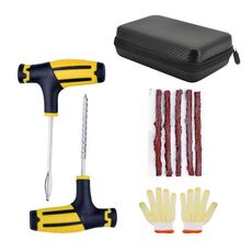 Set di strumenti per patch di pneumatici per auto, 4 strumenti per la riparazione di pneumatici per vuoto automobilistico