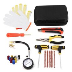 Set di strumenti per patch di pneumatici per auto da 10 pezzi per riparazione pneumatici per vuoto automobilistico