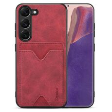 Per Samsung Galaxy S24 5G Denior PU Cover posteriore con slot per scheda Custodia per telefono(Rosso)