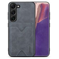 Per Samsung Galaxy S24 5G Denior PU Cover posteriore con slot per scheda Custodia per telefono (grigio)