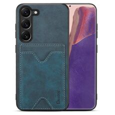 Per Samsung Galaxy S24 5G Denior PU Cover posteriore con slot per scheda Custodia per telefono (blu)
