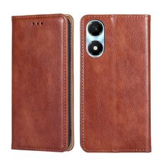 Per Honor X5 Plus 4G / Play 40C Custodia per telefono in pelle magnetica in tinta unita con olio lucido (marrone)