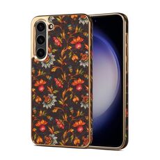 Custodia per telefono elettrolitico per Samsung Galaxy S23 FE 5G Denior Flower Language Series (nero)
