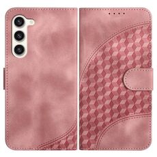 Per Samsung Galaxy S23+ 5G YX0060 Custodia in pelle per telefono con testa di elefante in rilievo con cordino (rosa)