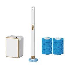 Con 12 pezzi di spazzolino per incenso marino set di spazzole per WC usa e getta a parete, gettabile, per la pulizia del bagno con soluzione detergente