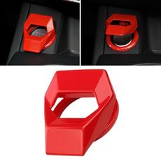 Coperchio protettivo del dispositivo di accensione del tipo di manopola dell'anello decorativo di avvio con un pulsante per auto(Rosso)