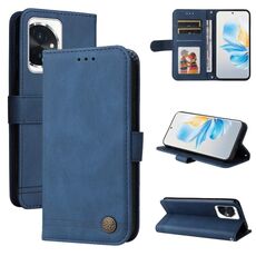 Per Honor 100 Skin Feel Life Tree Custodia in pelle con bottoni in metallo (blu)
