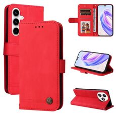 Custodia per telefono in pelle con bottoni in metallo Skin Feel Life Tree per Honor X50i+(Rosso)