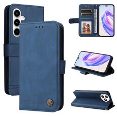 Per Honor X50i+ Custodia per telefono in pelle con bottoni in metallo Skin Feel Life Tree (blu)
