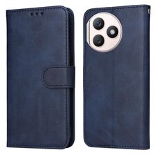 Custodia per telefono in pelle flip con texture classica in vitello per Honor X50i+ (blu)