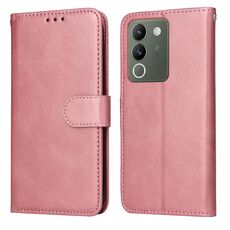 Per vivo Y200 / V29e Custodia per cellulare in pelle flip classica con texture di vitello Global Classic (oro rosa)