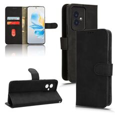 Custodia per telefono in pelle con vibrazione magnetica per Honor 100 5G Skin Feel (nera)