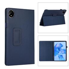 Custodia per tablet in pelle con texture litchi per Huawei MatePad Pro 11 2024 con supporto (blu scuro)