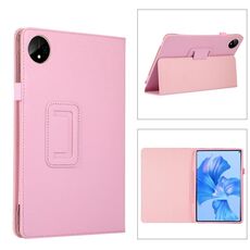 Custodia per tablet in pelle con texture litchi per Huawei MatePad Pro 11 2024 con supporto (rosa)