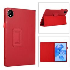 Custodia per tablet in pelle con texture litchi per Huawei MatePad Pro 11 2024 con supporto (rosso)