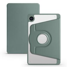 Per Samsung Galaxy Tab A9+ Custodia in pelle per tablet intelligente con rotazione a 360 gradi in acrilico (verde scuro)